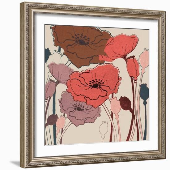 Pink Poppies-null-Framed Art Print