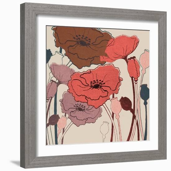 Pink Poppies-null-Framed Art Print