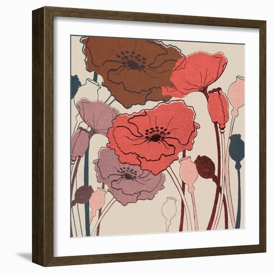 Pink Poppies-null-Framed Art Print