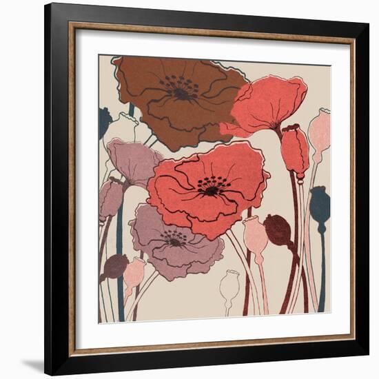 Pink Poppies-null-Framed Art Print