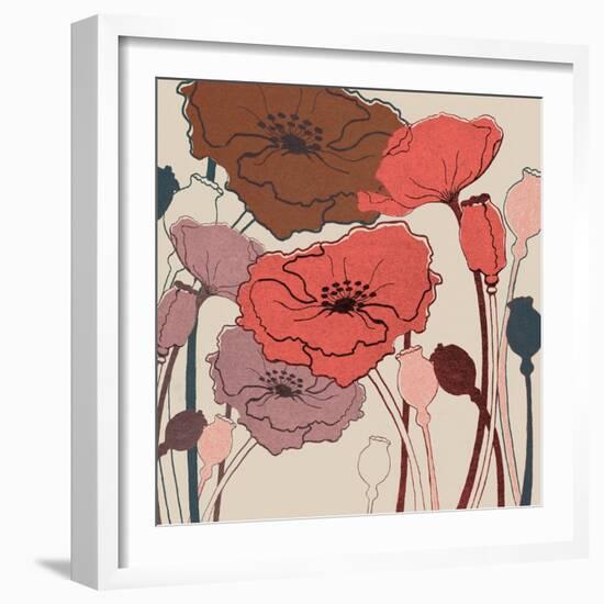 Pink Poppies-null-Framed Art Print