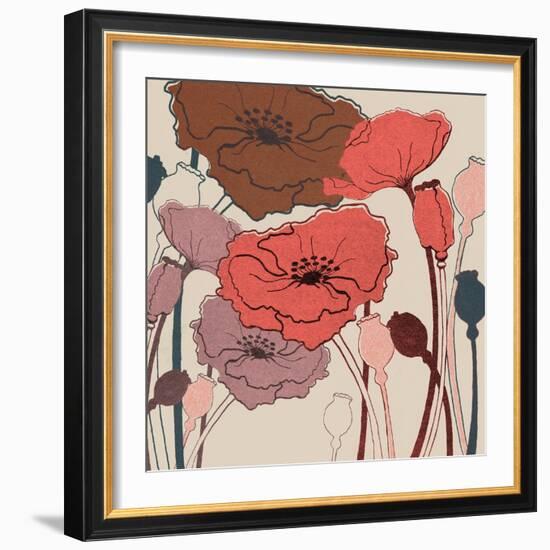 Pink Poppies-null-Framed Art Print