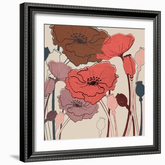 Pink Poppies-null-Framed Premium Giclee Print