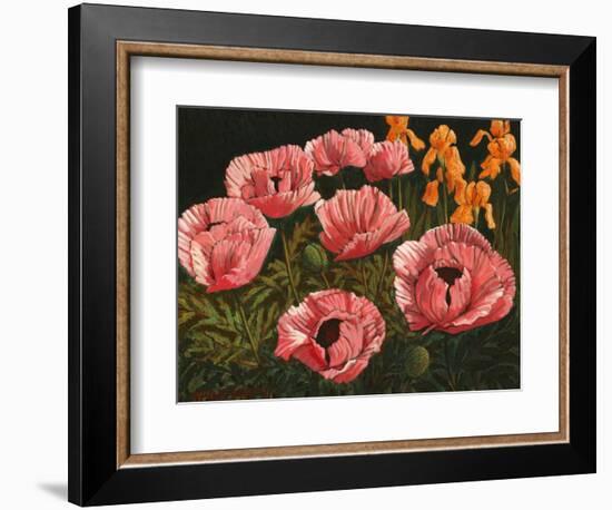 Pink Poppies-John Newcomb-Framed Premium Giclee Print