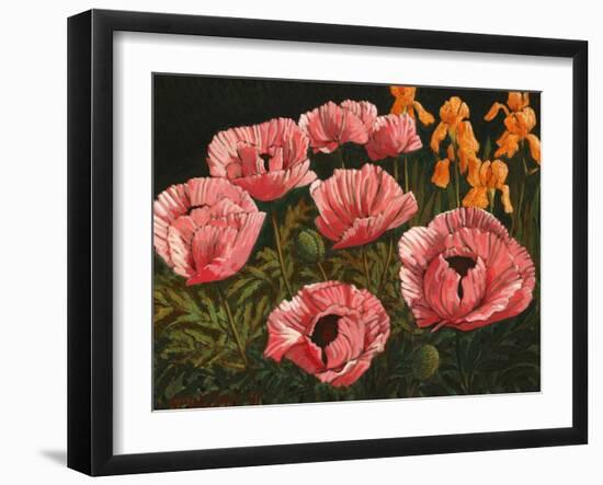 Pink Poppies-John Newcomb-Framed Giclee Print