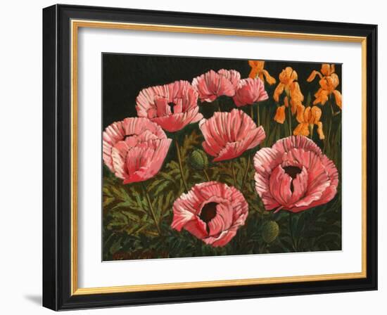 Pink Poppies-John Newcomb-Framed Giclee Print