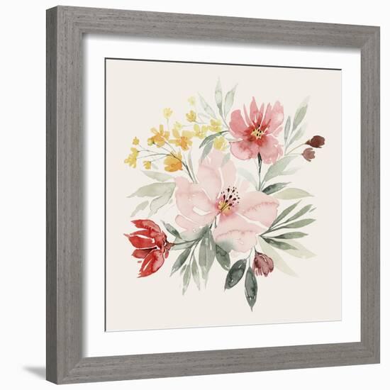 Pink Posy Dance I-Grace Popp-Framed Art Print