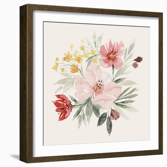 Pink Posy Dance I-Grace Popp-Framed Art Print