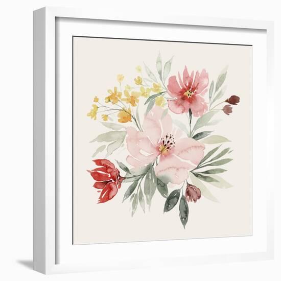 Pink Posy Dance I-Grace Popp-Framed Art Print