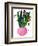 Pink pot , monoprint-Sarah Thompson-Engels-Framed Giclee Print