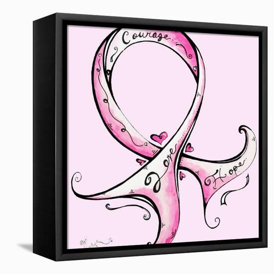 Pink Ribbon Breast Cancer-Megan Aroon Duncanson-Framed Stretched Canvas