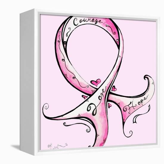 Pink Ribbon Breast Cancer-Megan Aroon Duncanson-Framed Stretched Canvas