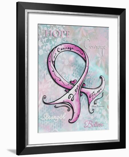 Pink Ribbon Hope-Megan Duncanson-Framed Giclee Print