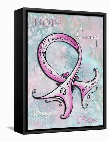Pink Ribbon Hope-Megan Duncanson-Framed Premier Image Canvas