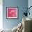 Pink Rose Abstract No 206-Shams Rasheed-Framed Giclee Print displayed on a wall