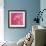 Pink Rose Abstract No 206-Shams Rasheed-Framed Giclee Print displayed on a wall