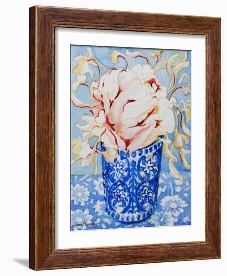 Pink Rose and Honeysuckle, 2000-Joan Thewsey-Framed Giclee Print