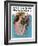 "Pink Rose Bouquet," Saturday Evening Post Cover, June 18, 1927-Penrhyn Stanlaws-Framed Giclee Print