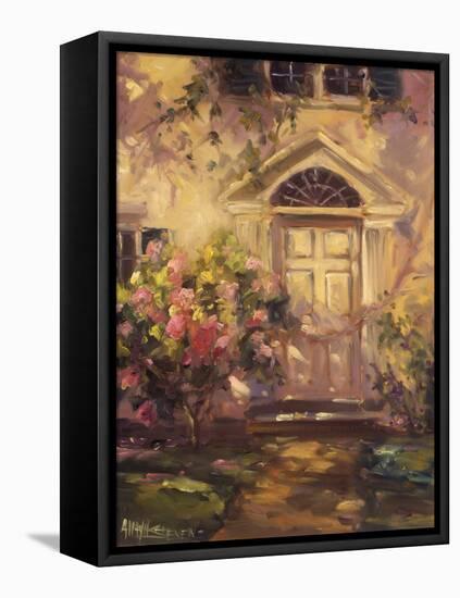 Pink Rose Walk-Allayn Stevens-Framed Stretched Canvas