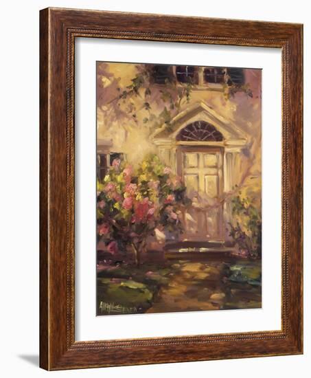 Pink Rose Walk-Allayn Stevens-Framed Art Print