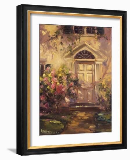 Pink Rose Walk-Allayn Stevens-Framed Art Print