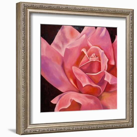 Pink Rose-Hyunah Kim-Framed Art Print