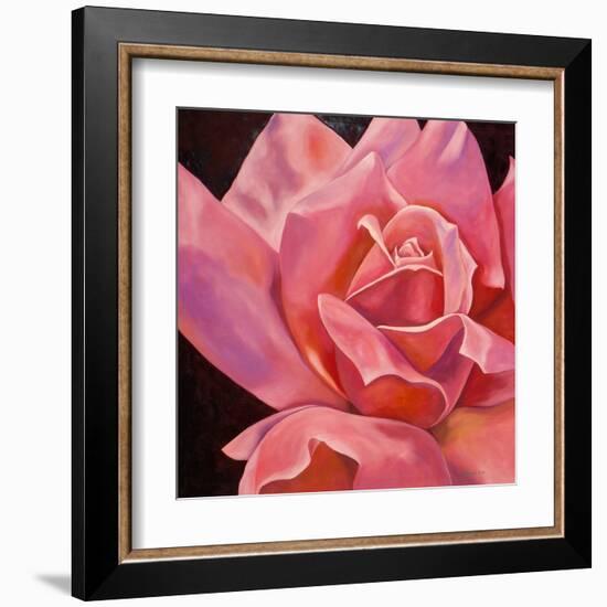 Pink Rose-Hyunah Kim-Framed Art Print