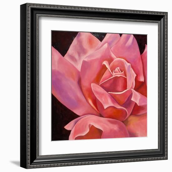 Pink Rose-Hyunah Kim-Framed Art Print