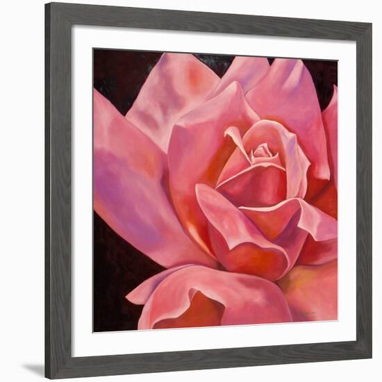 Pink Rose-Hyunah Kim-Framed Art Print