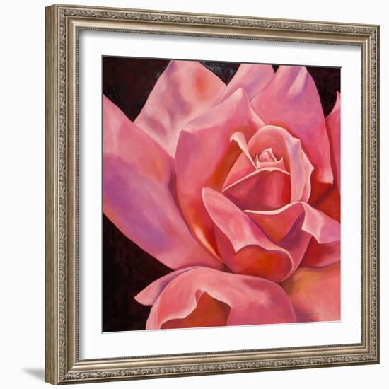 Pink Rose-Hyunah Kim-Framed Art Print