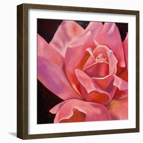 Pink Rose-Hyunah Kim-Framed Art Print