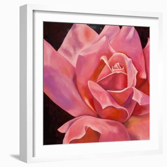 Pink Rose-Hyunah Kim-Framed Art Print