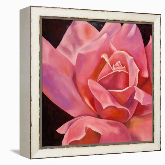 Pink Rose-Hyunah Kim-Framed Stretched Canvas