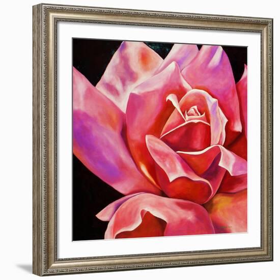 Pink Rose-Hyunah Kim-Framed Art Print