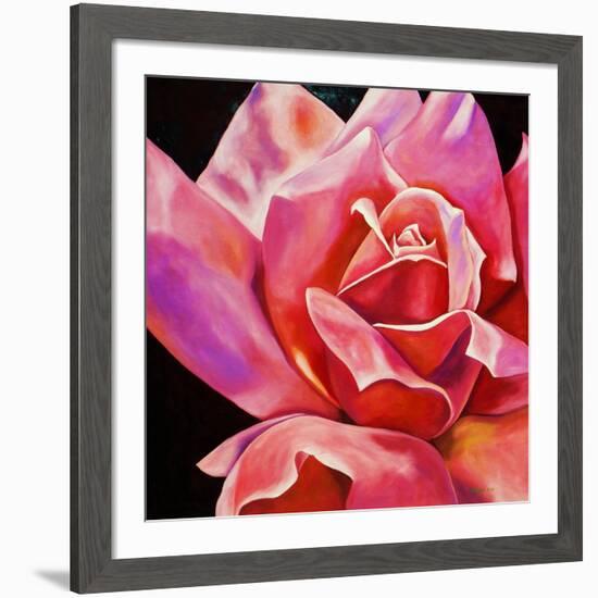 Pink Rose-Hyunah Kim-Framed Art Print