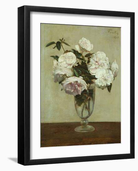 Pink Roses, 1875-Henri Fantin-Latour-Framed Giclee Print