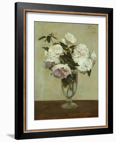 Pink Roses, 1875-Henri Fantin-Latour-Framed Giclee Print