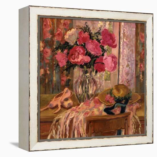 Pink Roses and Ballet Shoes-Allayn Stevens-Framed Stretched Canvas