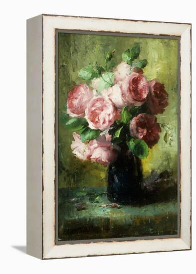 Pink Roses in a Vase-Frans Mortelmans-Framed Premier Image Canvas