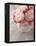 Pink Roses on Wooden Desk-egal-Framed Premier Image Canvas