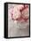 Pink Roses on Wooden Desk-egal-Framed Premier Image Canvas