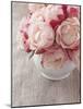 Pink Roses on Wooden Desk-egal-Mounted Photographic Print