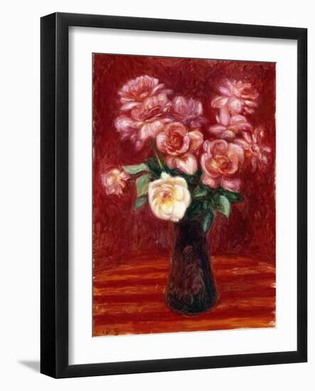 Pink Roses-William James Glackens-Framed Giclee Print