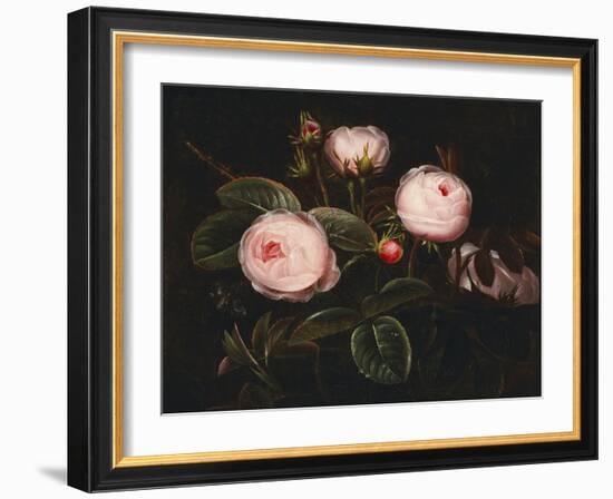 Pink Roses-Johan Laurentz Jensen-Framed Giclee Print