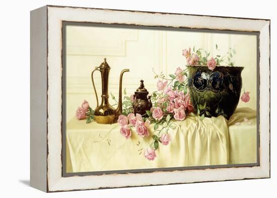 Pink Roses-Milne Ramsey-Framed Premier Image Canvas