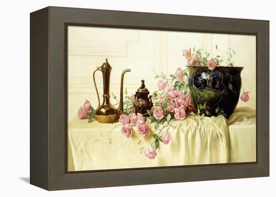 Pink Roses-Milne Ramsey-Framed Premier Image Canvas