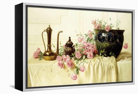 Pink Roses-Milne Ramsey-Framed Premier Image Canvas