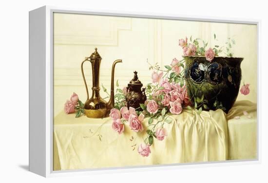 Pink Roses-Milne Ramsey-Framed Premier Image Canvas