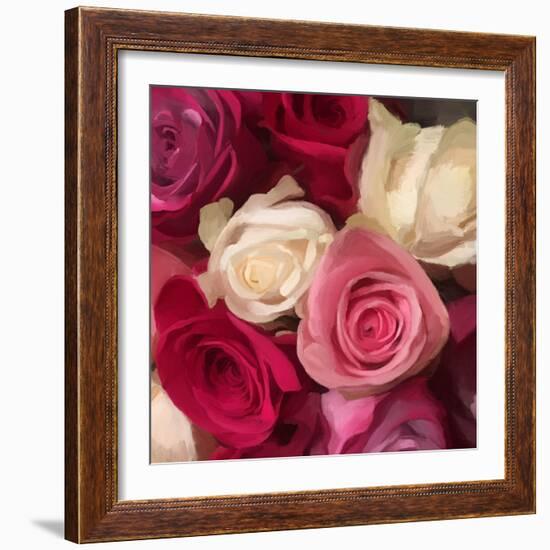 Pink Roses-Dan Meneely-Framed Art Print