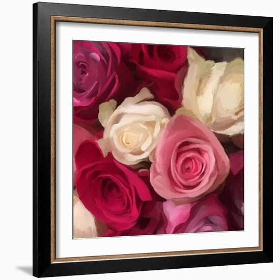 Pink Roses-Dan Meneely-Framed Art Print